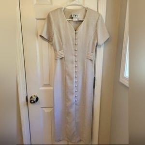Size 3 Vintage Tan DBY Ltd Button Down Dress